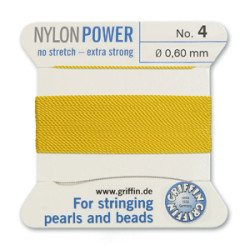 Griffin Nylon Bd Cord Yellow Size 4- 2m- 0.6mm