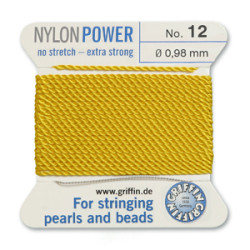 Griffin Nylon Bd Cord Yellow Size 12- 2m- 0.98mm
