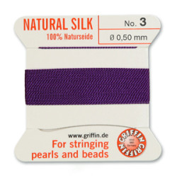 Griffin Slk Bd Cord Amethyst Size 3- 2m- 0.5mm