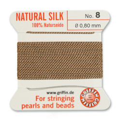Griffin Slk Bd Cord Beige Size 8- 2m- 0.8mm