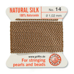 Griffin Slk Bd Cord Beige Size 14- 2m- 1.02mm
