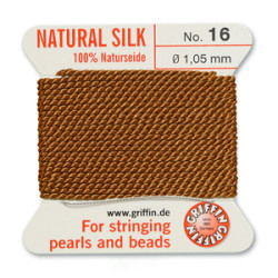 Griffin Slk Bd Cord Carnelian Size 16- 2m- 1.05mm