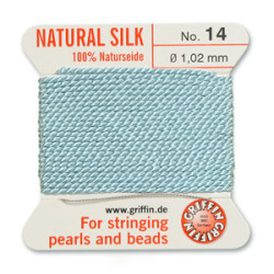 Griffin Slk Bd Cord Turquoise Size 14- 2m- 1.02mm