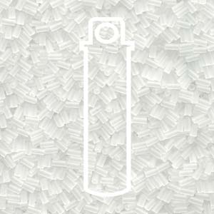 Bugle #1 (3mm) Miyuki Matte Transparent Crystal -aprx 19.5gm/tb - BGL1-9131F-TB