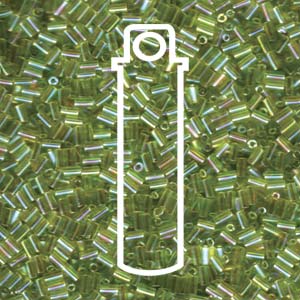 Bugle #1 (3mm) Miyuki Chartreuse Ab -aprx 19.5gm/tb - BGL1-9258-TB