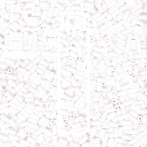 Bugle #1 (3mm) Miyuki Matte White -aprx 19.5gm/tb - BGL1-9402F-TB