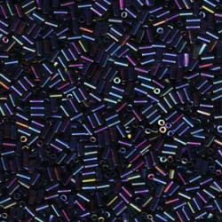 Bugle #1 (3mm) Miyuki 250 Gram Bag Met Variegated Blur Ir - BGL1-9455