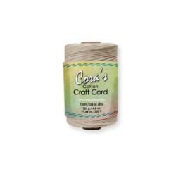 Cora Cotton Cord 1mm Natural-300ft