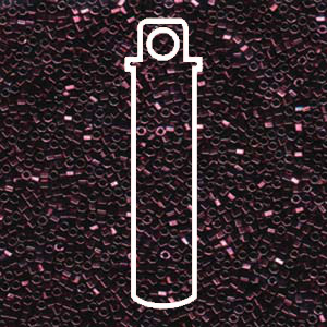 15/0 Delica Hex Cut Metallic Rasberry- Aprx 7gm - DBSC-0012-TB