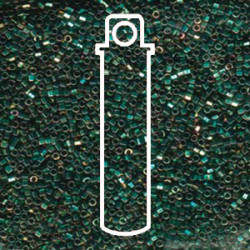 15/0 Delica Hex Cut Metallic Green-aprx 7gm - DBSC-0024-TB
