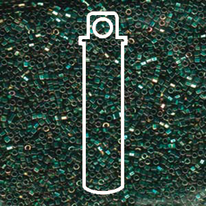 15/0 Delica Hex Cut Metallic Green-aprx 7gm - DBSC-0024-TB
