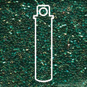 15/0 Delica Metallic Teal -iris Hex Cut-apx 7gm - DBSC-0027-TB