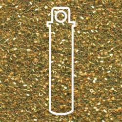 15/0 Delica Lt. 24kt Gold -plated Hex Cut-apx 7gm - DBSC-0034-TB