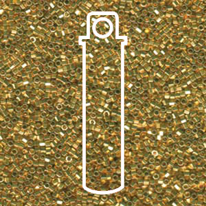 15/0 Delica Lt. 24kt Gold -plated Hex Cut-apx 7gm - DBSC-0034-TB