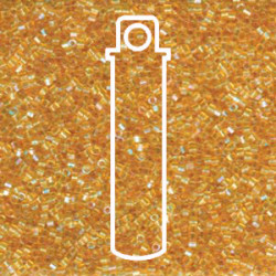 15/0 Delica Trans Lt Topaz Ab Hex Cut-apx 7gm - DBSC-0100-TB