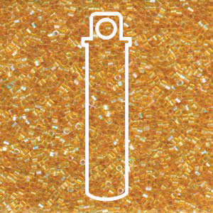 15/0 Delica Trans Lt Topaz Ab Hex Cut-apx 7gm - DBSC-0100-TB
