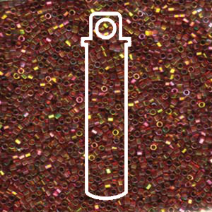 15/0 Delica Gold Red -luster Hex Cut-apx 7gm - DBSC-0103-TB