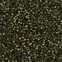 Delica Beads 8/0 Mettlc Olive 100 Gm Bag - DBL-0011