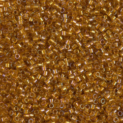 Delica Beads 8/0 Lined Light Topaz Ab 100 Gram - DBL-0065 Delica Beads 8/0 Lined Light Topaz Ab 100 Gram - DBL-0065