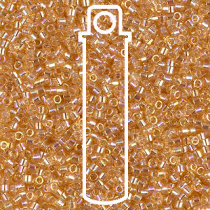 Delica 8/0 Trans Lt Topaz Ab Apx 6.8gm - DBL-0100-TB