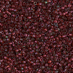 Delica Beads 8/0 Gold Transp Dark Red - DBL-0105