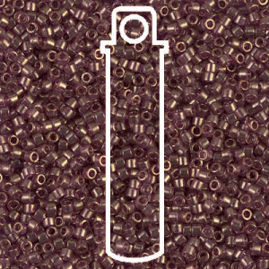 Delica 8/0 Gold Luster Amethyst Apx 6.8gm - DBL-0108-TB
