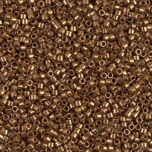 Delica Beads 8/0 Tr Luster Metallic Gold Rose -50gm - DBL-0115-50