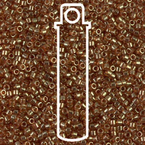 Delica 8/0 Dk Topaz Gold Luster Apx 6.8gm - DBL-0121-TB