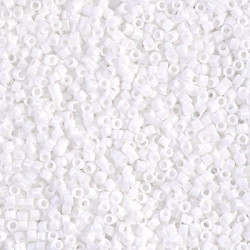 Delica Beads 8/0 Opaque Chalk White 100 Gram Bag - DBL-0200