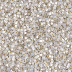 Delica Beads 8/0 Gilt Lined White Opal 50 Gram - DBL-0221-50