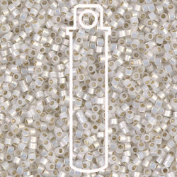 Delica 8/0 Gilt Lined White Opal Apx 6.8gm - DBL-0221-TB