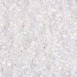Delica Beads 8/0 White Opal Ab 50 Gram - DBL-0222-50