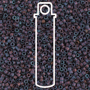 Delica 8/0 Matte Mtlc Purple Iris Apx 6.8gm - DBL-0323-TB