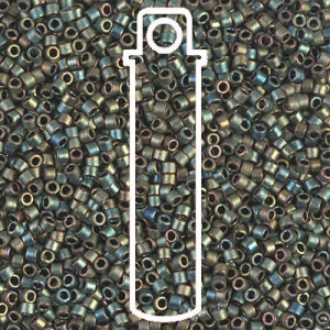 Delica 8/0 Matte Mtlc Green Iris Apx 6.8gm - DBL-0324-TB