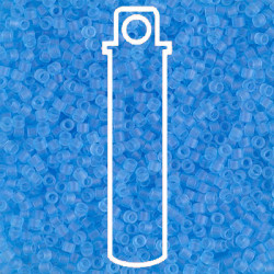 Delica 8/0 Matte Tr Aqua-aprx 6.8gm - DBL-0747-TB