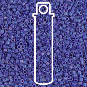 Delica 8/0 Matte Op Cobalt Ab 6.8gm/tb - DBL-0880-TB