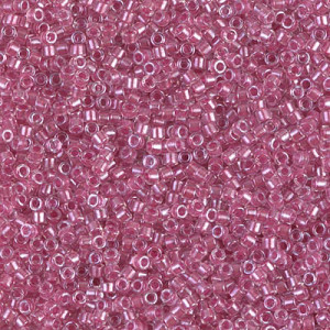 Delica Bds 8/0 Sparkling Rose Lined Crystal 50 Gram Bag - DBL-0902-50