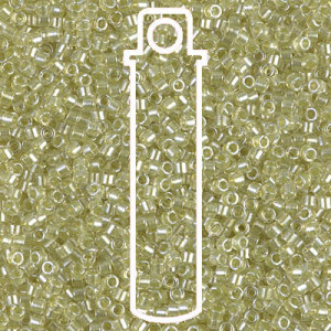 Delica 8/0 Sprkl Peridot Lined Crystal Apx 6.8gm - DBL-0903-TB