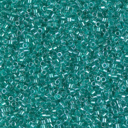 Delica Bds 8/0 Sprkling Turquoise Lined Crystal 50 Gram Bag - DBL-0904-50