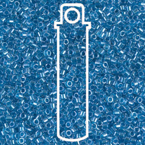 Delica 8/0 Sprkl Aqua Lined Crystal Apx 6.8gm - DBL-0905-TB