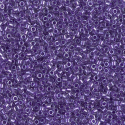 Delica Bds 8/0 Sprklng Purple Lined Crystal 50 Gram Bag - DBL-0906-50