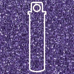 Delica 8/0 Sprklng Purple Lined Crystal Apx 6.8gm - DBL-0906-TB