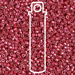 8/0 Delica Duracoat Glvn Lt Cranberry-6.8gm Tb - DBL-1841-TB