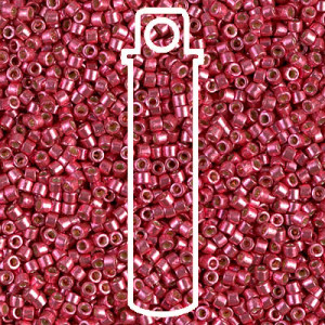 8/0 Delica Duracoat Glvn Lt Cranberry-6.8gm Tb - DBL-1841-TB