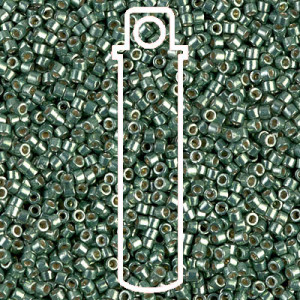 8/0 Delica Duracoat Glvn Sea Green-6.8gm Tb - DBL-1845-TB