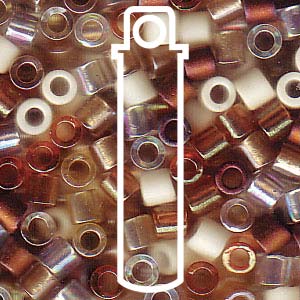 8/0 Delica Mix Honey Butter Appx 6.8gm - DBL-MIX22-TB