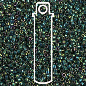 Delica 10/0 Metallic Teal Iris Apx 7.2gm - DBM0027-TB