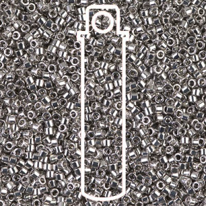 Delica 10/0 Palladium Plated Apx 7.2gm - DBM0038-TB