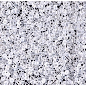 Delica 10/0 Lined Crystal/whit Luster-100 Gm Bag - DBM0231