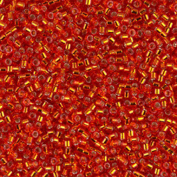 15/0 S/l Red/orange -50gm Bg Delica - DBS0043